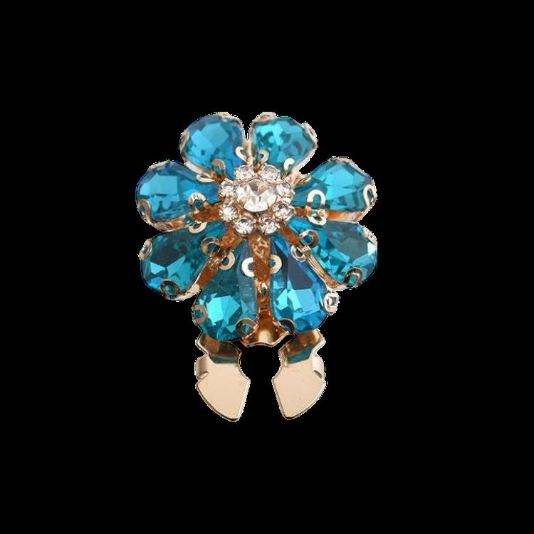 Stor turkis/lyseblå blomst